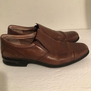 Clarks Men's Brown Leather Slip-On Loafer Shoes Size 12M